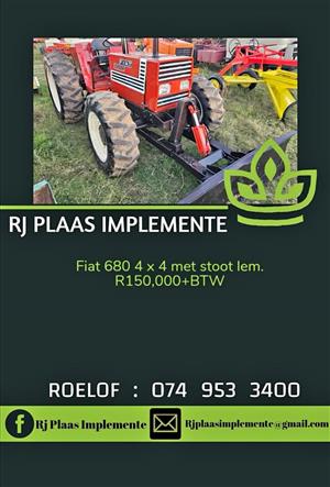 Fiat 680  4x4 met stootlem