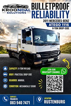 2011 Mercedes-Benz Atego 1116 8 ton drop-side