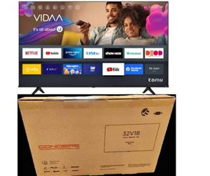 32" Frameless Vidaa Smart LED TV,  New with warranty and FREE DELIVERY