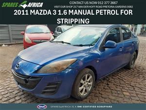 FOR STRIPPING 2011 MAZDA 3 1.6 