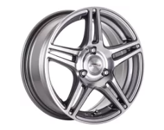 14″ A-Line Oslo 3/100 Gunmetal Machine Face Alloy Wheels
