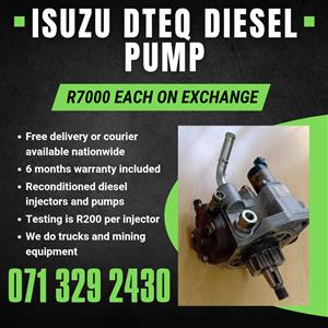 ISUZU DTEQ PUMP FOR SALE WITH WARRANTY 