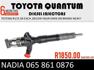 TOYOTA QUANTUM DIESEL INJECTORS FOR SALE OR RECON SAME DAY