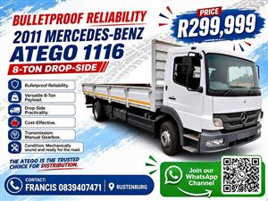 2011 Mercedes Benz Atego 1116 ton drop-side