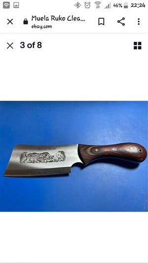 Muela Cleaver and skinner knife set