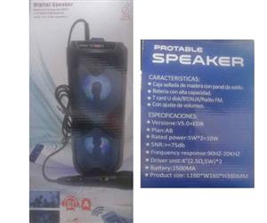 Dual 4" (38cm tall) Bluetooth Rechargable Speaker with mic, New with 1 year warranty and FREE DELIVE