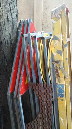 Construction site road signs
