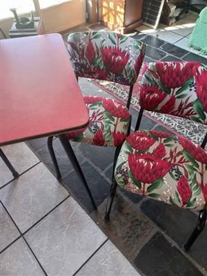 Vintage Table & Chairs 2 Sets  (Each Set Consist of 1 Table & 4 Chairs)