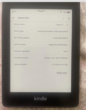 Kindle paperwhite 10th gen