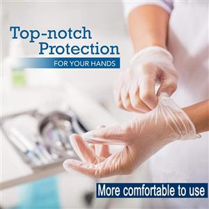 Protective Vinyl Gloves Disposable Latex-free and powder-free Brand New Products
