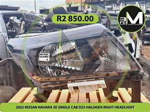 2022 NISSAN NAVARA XE SINGLE CAB D23 HALOGEN RIGHT HEADLIGHT  MV0692