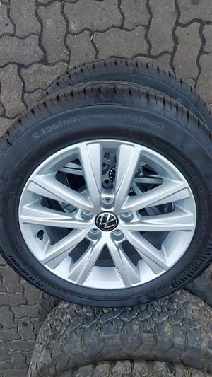 15inch VW Polo TSi/vivo mags with 185/60/15 Continentalbrand new tyres set 
