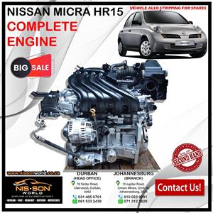 NISSAN MICRA HR15 COMPLETE ENGINE