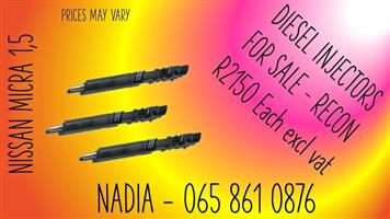 NISSAN MICRA 1.5 DIESEL INJECTORS FOR SALE WE SELL ON EXCHANGE OR RECON