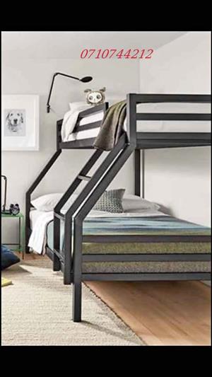 Metal bunk beds.