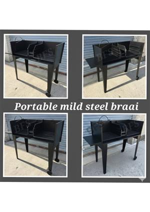 Portable braais in mild steel and stainless steel