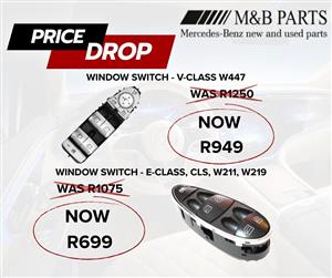 Mercedes-Benz Window Switches Now Reduced!