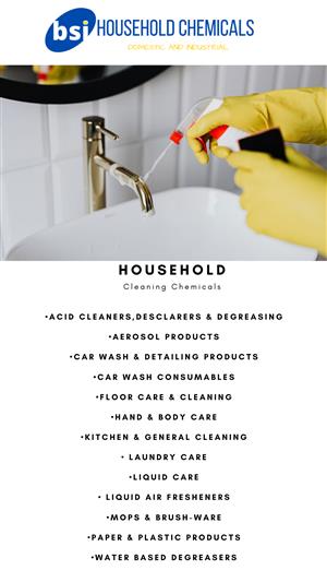Household cleaning chemicals 