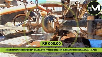 2016 NISSAN NP300 HARDBODY S.CAB 2.5 TDi (YD25) DIESEL 5MT 4x2 REAR DIFFERENTIAL