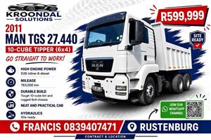 2011 MAN TGS 27.440 back tipper truck - 10 cube