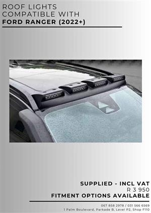 Roof Lights compatible with Ford Ranger (2022+) - Supplied