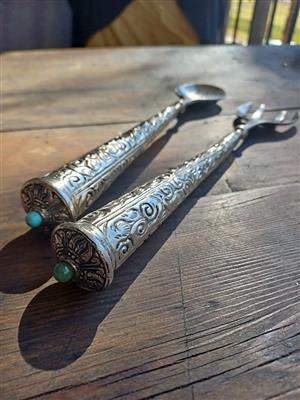 Vintage Tibetan-Style Salad Servers