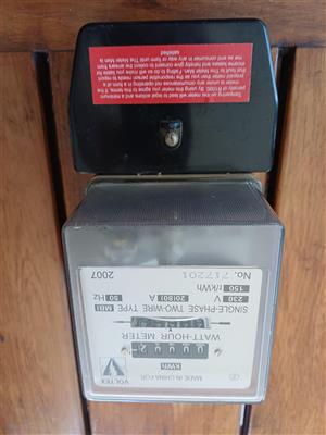 Electricity meter - Voltex Watt-Hour Meter Single phase two wire