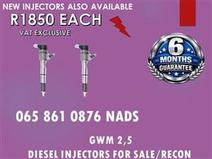 GWM 2.5 DIESEL INJECTORS FOR SALE OR TO RECON