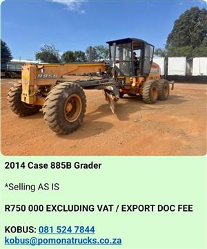2014 CASE 885B GRADER