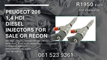 PEUGEOT 206 1.4 HDI DIESEL INJECTORS- FREE COURIER NATIONWIDE