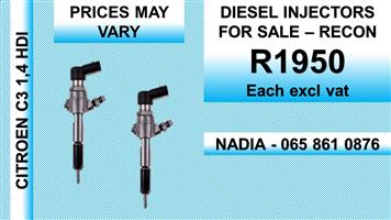 CITROEN C3 1.4 HDI DIESEL INJECOTORS FOR SALE OR TO RECON NATIONWIDE