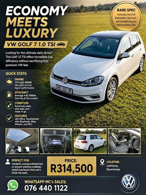 VW golf 7 1.0L TSI