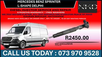 Mercedes Sprinter L-Shape Delphi Diesel Injectors 