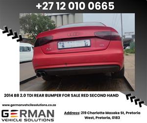 2014 b8 2.0 tdi rear bumper red – second hand