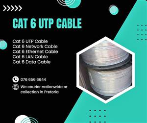 Krone Cat 6 UTP solid copper gigabit Ethernet cable for sale.