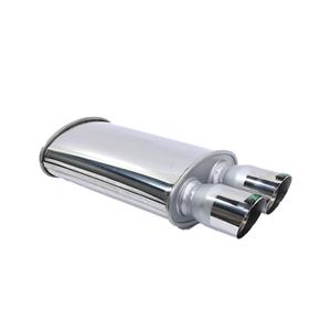 1X Racing Hamilton Stainless Steel 76mm Twin Exhaust Backbox