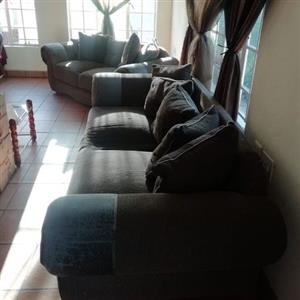 6seater brown lounge suite