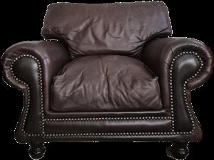 Brown leather couches - 6 seater