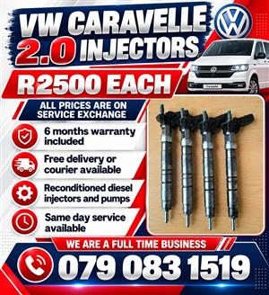 VW CARAVELLE T5 2.0 INJECTORS FOR SALE 