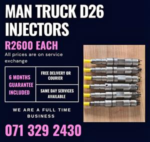 MAN TRUCK D26 INJECTORS FOR SALE WITH WARRANTY
