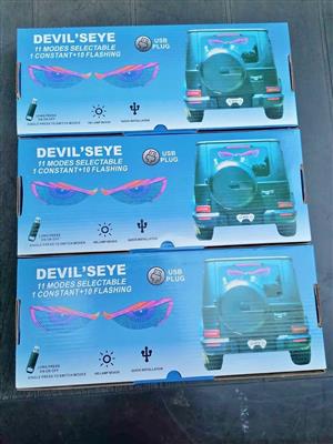 Devil's Eyes,11 modes selectable flashing LED panels