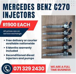 MERCEDES BENZ C270 INJECTORS FOR SALE WITH WARRANTY 