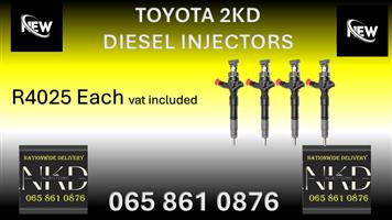 NEW DIESEL INJECTORS FOR SALE FOR TOYOTA 2.5 2KD 