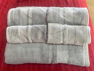 Cotton 6 Pack Towel Pack Fade Resistant Bath Towels - Grey