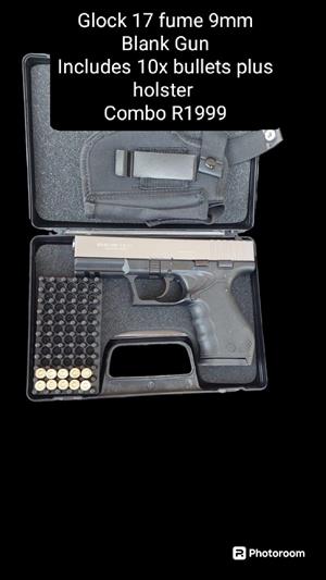 Glock 17 fume 9mm blank gun combo 