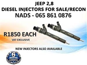 JEEP 2.8 DIESEL INJECTORS FOR SALE / RECON WITH WARRANTY PRETORIA
