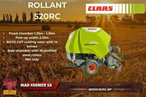 New CLAAS 520RC rollant round balers for sale at Mad Farmer SA