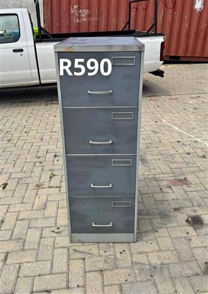METAL OFFICE FILING CABINET WITH HANGING FILE RAILS