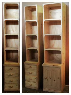 Bookshelf Farmhouse series 0400 with drawers - Raw
