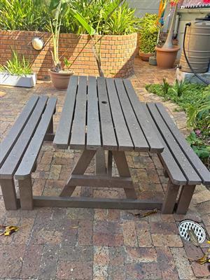 Picnic bench and table . Collection in Seapoint.